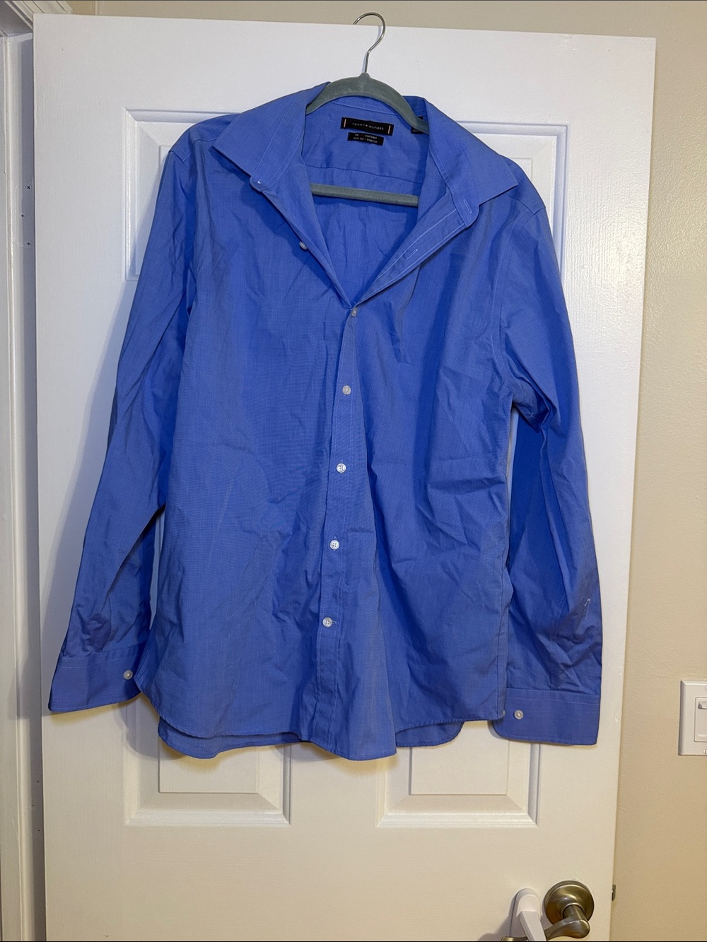 Tommy Hilfiger Light Blue Pinpoint Slim Fit Shirt